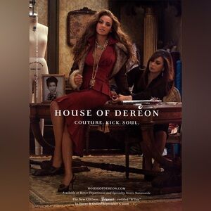 NWT Vintage Beyoncé House of Deron Skirt Suit in Wine